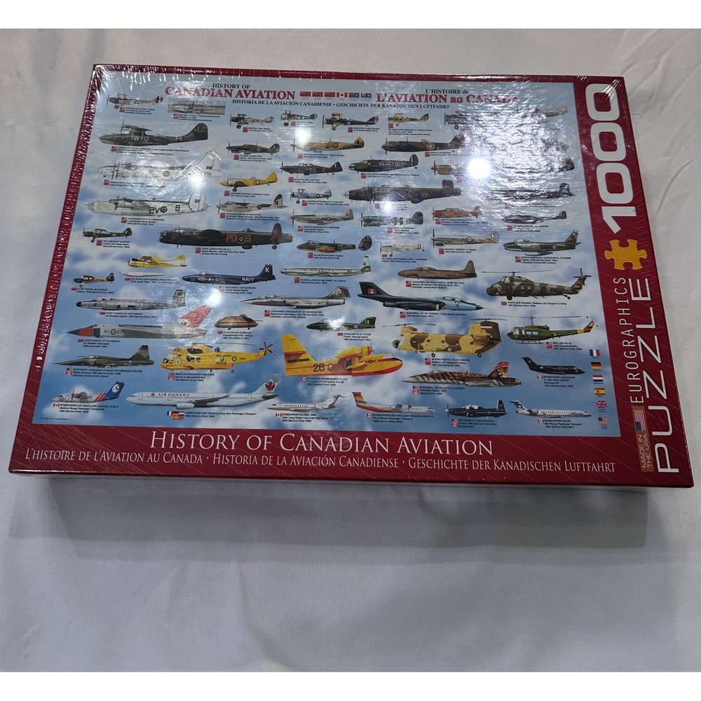 Eurographics History of Canadian Aviation 1000 Piece Jigsaw Puzzle New Sealed